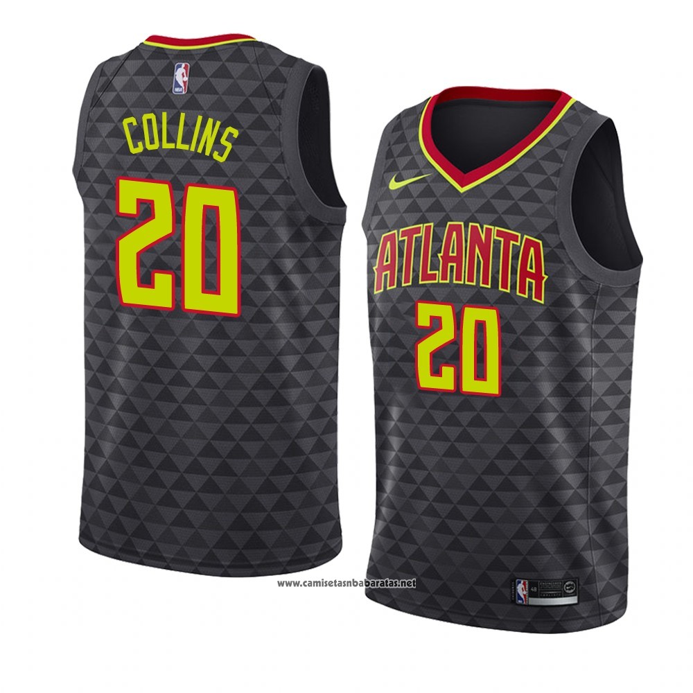 Camiseta Atlanta Hawks John Collins #20 Icon 2018-19 Negro
